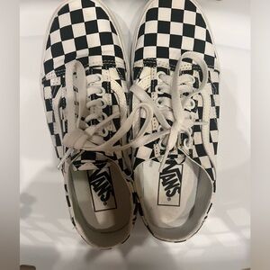 Black and white checkered vans! Size 6.5